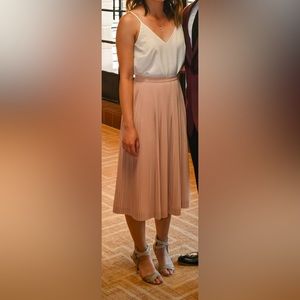 J Crew Pleated midi skirt